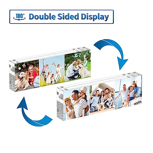 AITEE 2x6 Acrylic Picture Frames 3 Pack, Clear Picture Frames，20% Thicker - size: 2x6