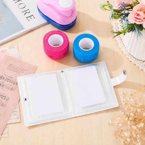 Mini Photocard Binder, Photo Card Album, 3 Inch Hollow Star Small Photo Album with 40 Pockets, Cute Photos Card Holder, Small Photocards Binder for Photocards Cards Collection Travel(White)