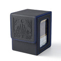 Venssu Zombie Themed MTG Deck Box with Commander Display (Black and Blue) - color: Zombie
