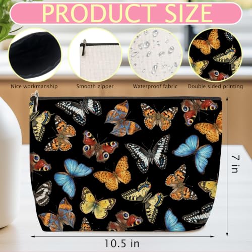 Butterfly Makeup Bag for Women Travel Organizer Pouch Cosmetic Bags 05 - color: Multicolor 1586