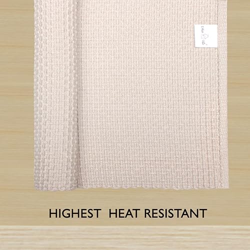 Urban Villa Two Tone Placemat Cotton Tablemat 14x20 (Set of 6) Beige - color: Beige, size: 14" x 20"