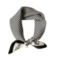 FEIBOON Mulberry Silk Scarf 21"x21" Small Square Scarfs for Women - color: Houndstooth-2