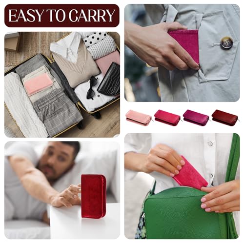 Coume 24 Sets Mini Manicure Kit for Women Men Nail Clippers, Red Series - color: Red Series