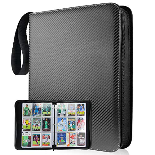 9-Pocket TONESPAC Portable Trading Cards Binder, Holds 900 Cards, Orange - color: Stripe Black