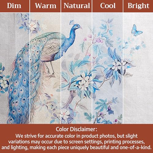 Maison d' Hermine Placemats Set of 4 Reusable 100% Combed Cotton (13"x19") - color: 011 - Peacock Utopia - Orginal, size: 13" X 19" (Pack of 4)