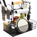 Geesta Grill Caddy for Outdoor Grill, BBQ Picnic Camping Caddy with Paper Towel Holder & Magnetic Tool Holder, Condiment Storage Utensil Kitchen Organizer for RV Camper, Tailgate Accessories