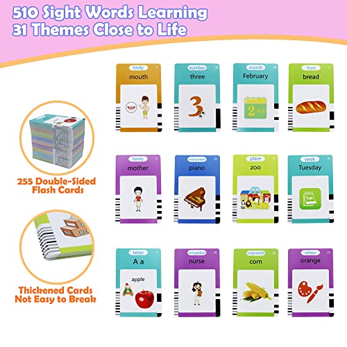 MAYAPHILOS 510 Words Alphabet Talking Flash Cards for 3-8 Years Kids - size: 510 Words English (Pink)