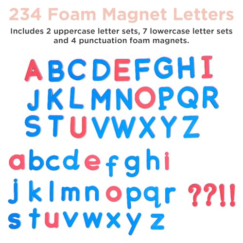 Magnetic Foam Letters for 36m+ Kids - Classroom Alphabet Letters Kit 284 Pcs with CVC Cards - Classic ABC Board Magnets
