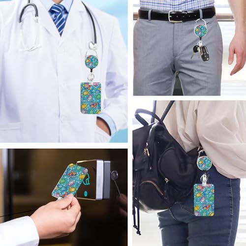 2 Pack Sea Turtle ID Badge Holder with Clip Badge Reels - color: 2 Pack-sea Turtle2