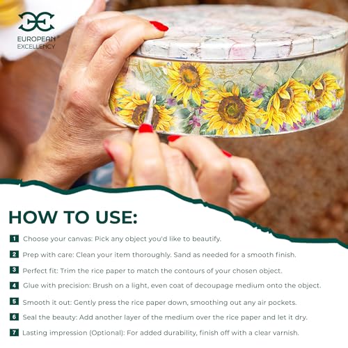 Printable Rice Paper Sheets I Decoupage Paper for Inkjet and Laser Printer I Craft Supplies I 8.5x11, 30-35GSM (10)