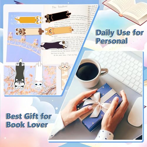 30 Pcs Cat Dog Bookmarks Cute Cats Dogs Theme Paper Bookmarks for Adult Cats Dogs Book Markers for Students Teachers School Home Office Reading Book Lovers,30 Styles