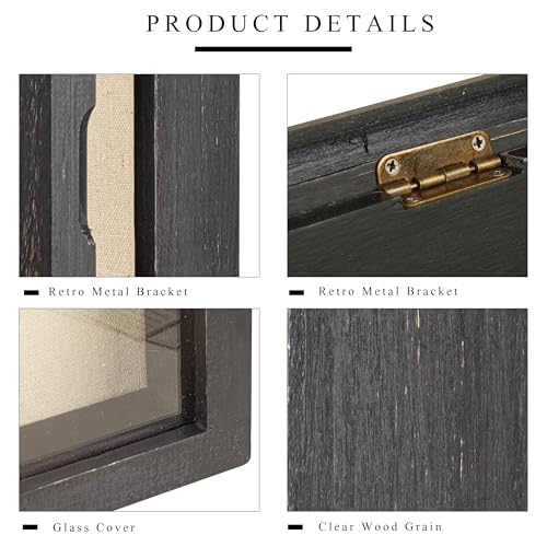 Freezing point Shadow Box Frame 8x25 Flower Shadow Box Pin Display Case Cabinet Picture Frame with Linen Back Memorabilia Awards Medals Badge Bouquet Wedding Memory Box for Keepsakes Long Black - color: Black, size: 8×25