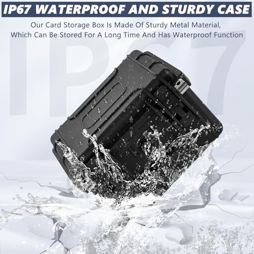 Graded Card Case - IP67 Waterproof Storage Box for Sports Trading Cards - size: M (holds 40+ Graded Cards--waterproof)