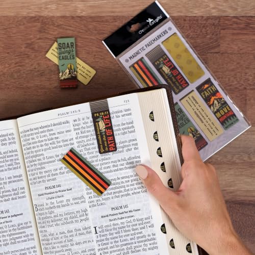 Christian Art Gifts Scenic Mountain Magnetic Bookmark Page Marker Set - color: Scenic Mountains