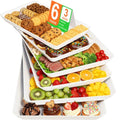 6-Pack Serving Tray in 3 Sizes, Serving Platter, Trays for Serving Food