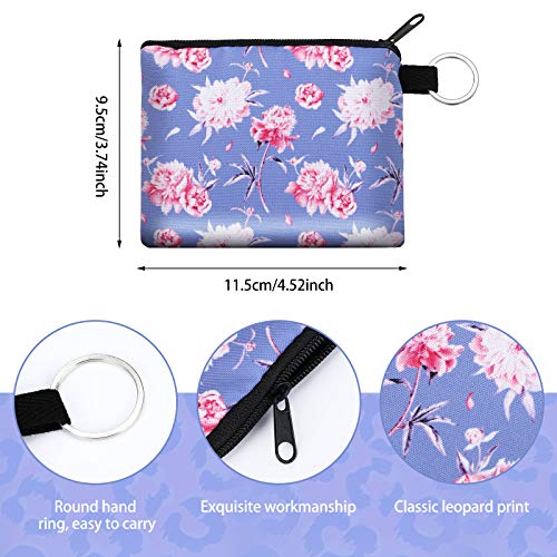Boao 10 Pcs Small Change Coin Purse - size: 4.52 x 3.74 Inch, style: Natural Flower Print