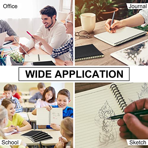Yahenda 72 Pcs Spiral Notebooks, 1 Subject, Wide Ruled, Black - color: Black