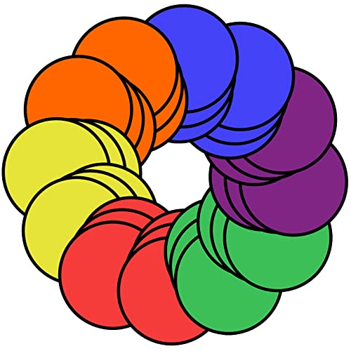 Mototo 36 Pieces Foldable Flying Disc Fans with Bag Folding Pocket Toy Set for Kids Fun Birthday Party Favors Summer Outdoor Activity Game Halloween Christmas, 6 Colors (Colorful 1) - color: Colorful 1