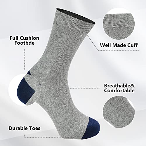 Men's Dress Socks,Cotton Crew Socks,6 Pairs,Breathable and sweat-absorbing for Shoe Size 9-13 - color: 6 Pairs Geometric