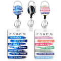 2 Pack Be Yourself ID Badge Holder with Clip Badge Reels - color: 2 Pack-be Yourself