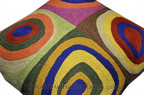 Kandinsky Abstract Pillow Cover - Quadrate | Modern Pillows | Contemporary Pillow | Handmade Wool Size 18x18 - color: Farbstudie Quadrate