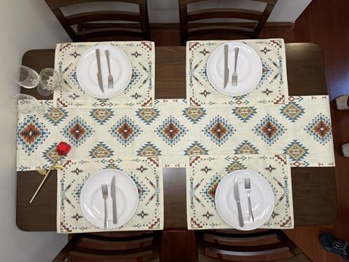 Aztec Southwest Geometric Table Runner 70x13 Inches - color: Aztec01