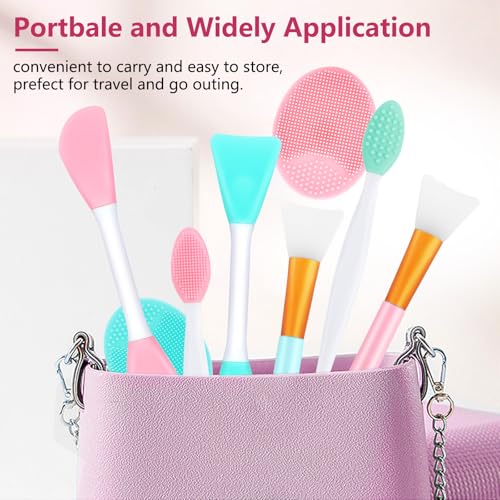 Yokilly Silicone Face Scrubber Kit: Exfoliator Blackhead Skin Care Tool - color: 8 Piece Kit