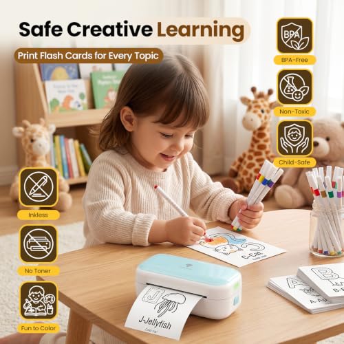 Phomemo M03C Flash Cards for Toddlers Age 2 3 4 5 6+, Kids Educational Toys
