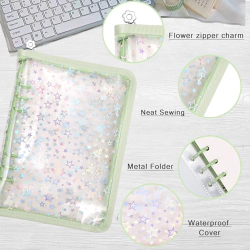 MUDOR 4 in 1 Sticker Storage Organizer Binder,Collecting Book Album Holder - color: Green