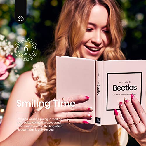 Beetles Pastel Gel Liner Nail Polish Set 6 Colors Art French Line Swirl - color: C - Multicolor-6