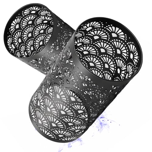 Professional Hookah Wind Cover - Metal Heat Management System & Wind Protector for Outdoor Shisha Use (Black Wind Cover) - size: Black Wind Cover