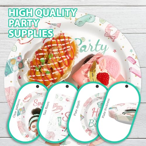96 Pcs Spa Birthday Party Decorations for Girls, Serves 24 - style: Spa Birthday