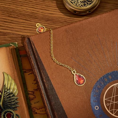 4 Pcs Fantasy Dragon Sword Bookmarks, Metal Page Markers with Crystal Dangle Charm, 3D Vintage Book Accessories for Journals, Planners, Novels, Unique Gift Set for Book Lovers - color: Dragon