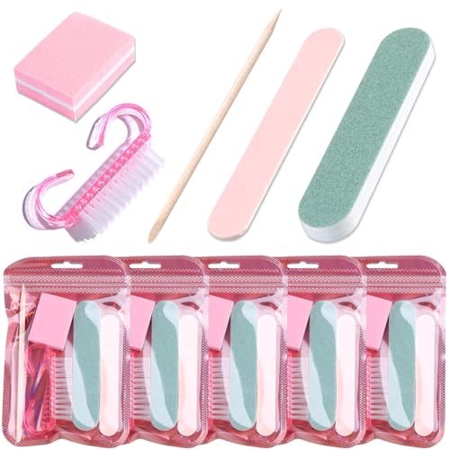 5PCS Disposable Manicure Kit, Single Use Mini Nail Care Tools - color: #1
