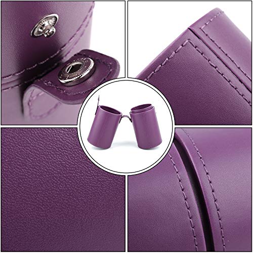 Narwey Makeup Brush Holder Travel Brushes Case Bag Cup Storage Dustproof for Women (Purple) - color: Purple