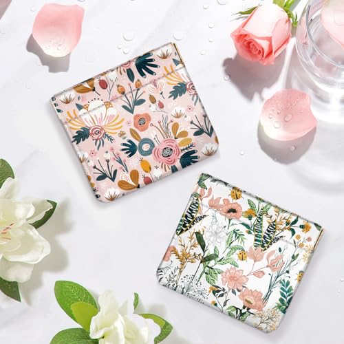Squeeze Coin Purse Pouch Mini Coin Pocket Portable Change Wallet - color: Pink Flowers, size: Mini (3.54"x3.2")
