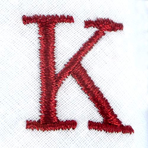 Initial Handkerchief for Men, Monogrammed Boxed 3 Piece Set,100% Cotton - color: K Initial
