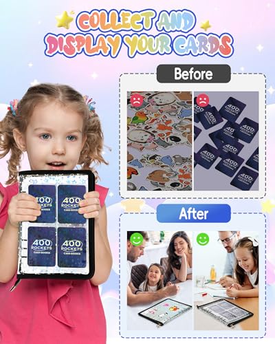 4 Pocket Card Binder for Boys, Cute A5 Clear Kpop Photocard Binder - color: A Black, size: 4-Pocket