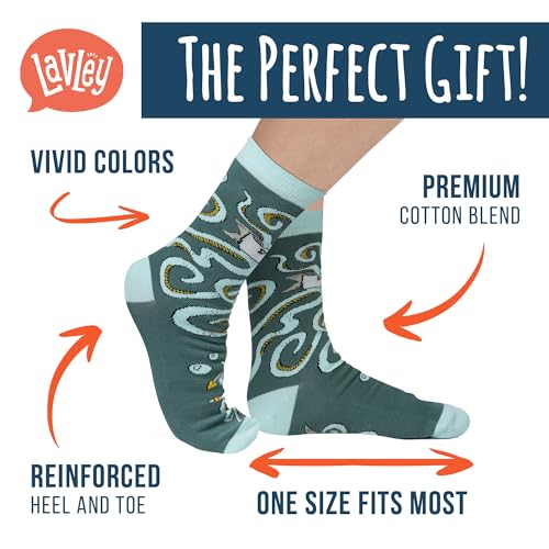 Lavley Women's Funny Socks Cute Novelty Gift for Women & Teens - color: Don't Be Salty Octopus