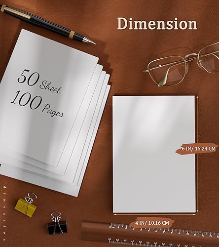 Notepads 4x6 - Blank Memo Pads - 50 Sheets per Notepad - Set of 6, Note Pad - color: White- 6 Pack, size: 4x6