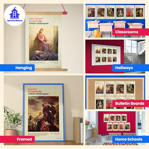 Quarterhouse 8 Poster Shakespeare Classroom Set - color: Shakespeare
