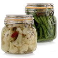 Glass Jars with Airtight Lids 24 oz [Set of 2] - size: 24 oz