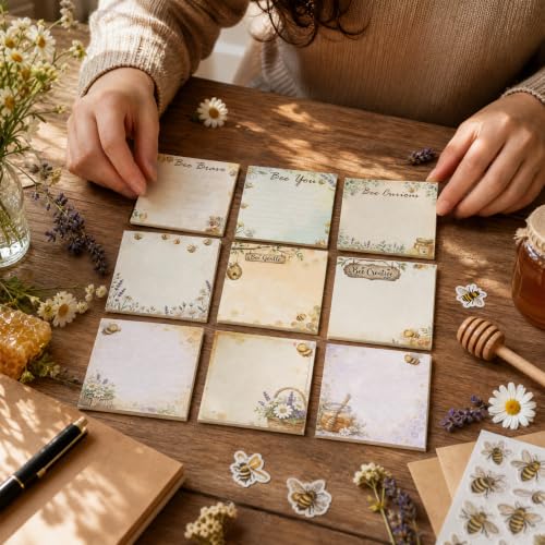 9 PCS Bee Themed Gifts for Women Sticky Notes - style: Bee