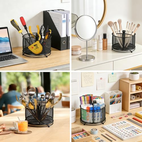 Rotating Pencil Holder for desk,Desk Pen Organizer - color: Circular