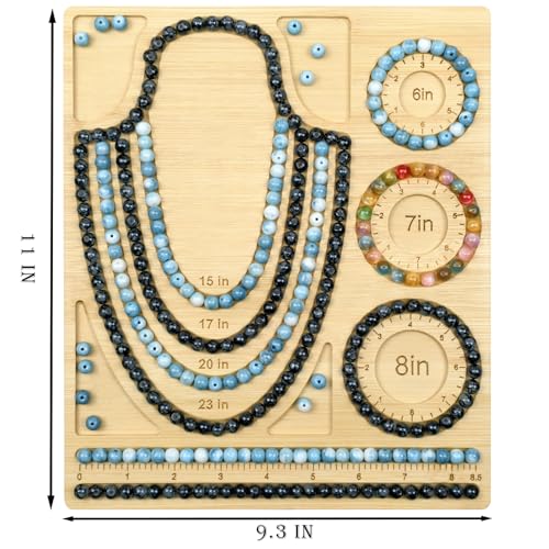 Petoysoso Bead Boards for Jewelry Making, Bamboo Beading Tray Design Mat for Necklace & Bracelet,Jewelry Making Supplies,Beading Supplies - size: Necklace & Bracelet-M5