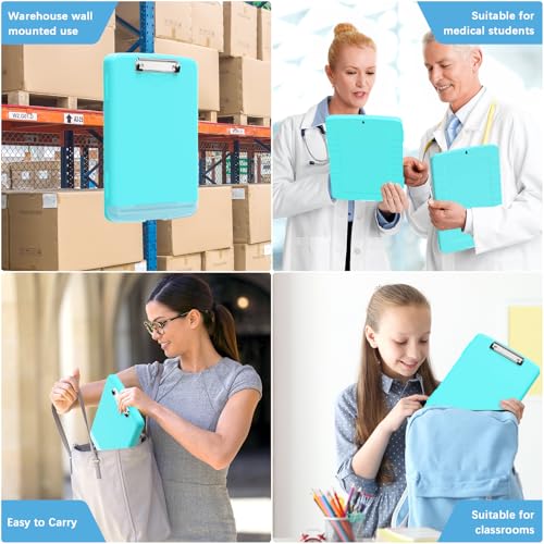 Hongri Clipboard with Storage with Pencil Case, 8.5 x 11 Storage Clip Board - color: Light Green