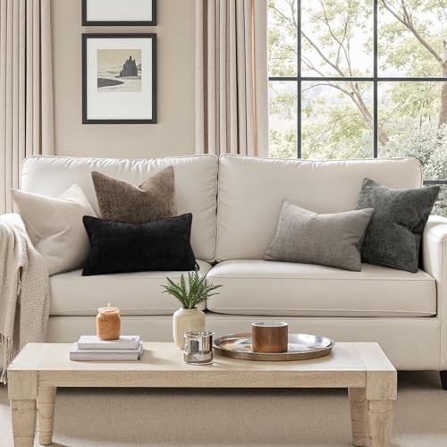 MIULEE Decorative Couch Throw Pillow Covers 18x18 Inch Brown 2 Pack - color: Brown, size: 18" x 18" (Pack of 2)