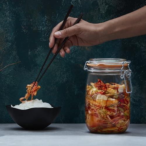 Le Parfait Super Jar 1L (32oz) Glass Canning Jar, Wire Bail Lid, 1 Pack - color: 32oz (Single)