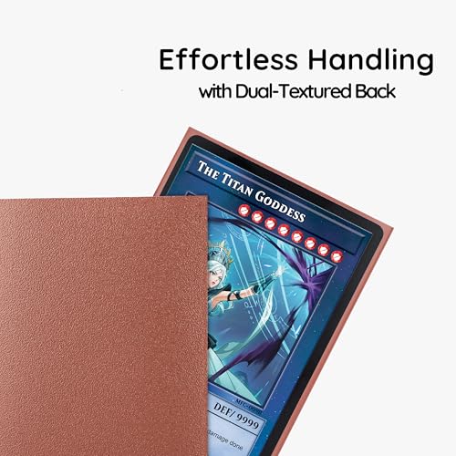 TitanShield Small Card Sleeves, Copper (150 Sleeves) - Fits Yugioh - color: Copper