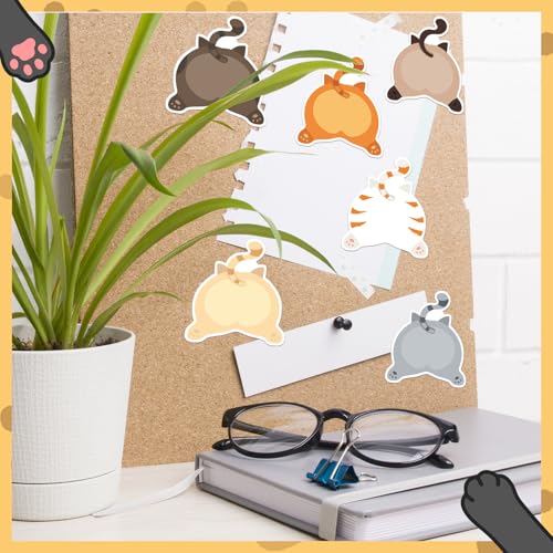 Yinder 24 Pads Cat Sticky Notes Fun Cartoon Memo Self Adhesive - color: Multicolor, size: Fresh Cat